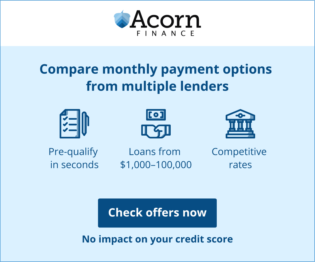 Acorn Finance apply and get affordable payment options from multiple lenders